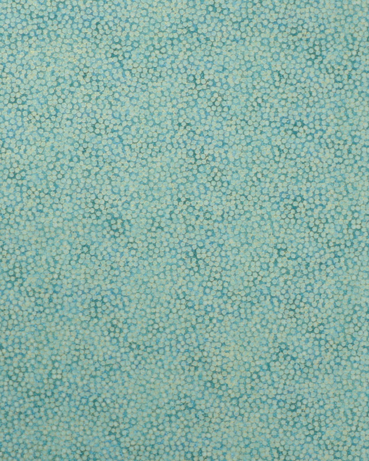 Meleret med bobler - Patchwork - Blå/lyseblå - 100% Bomuld