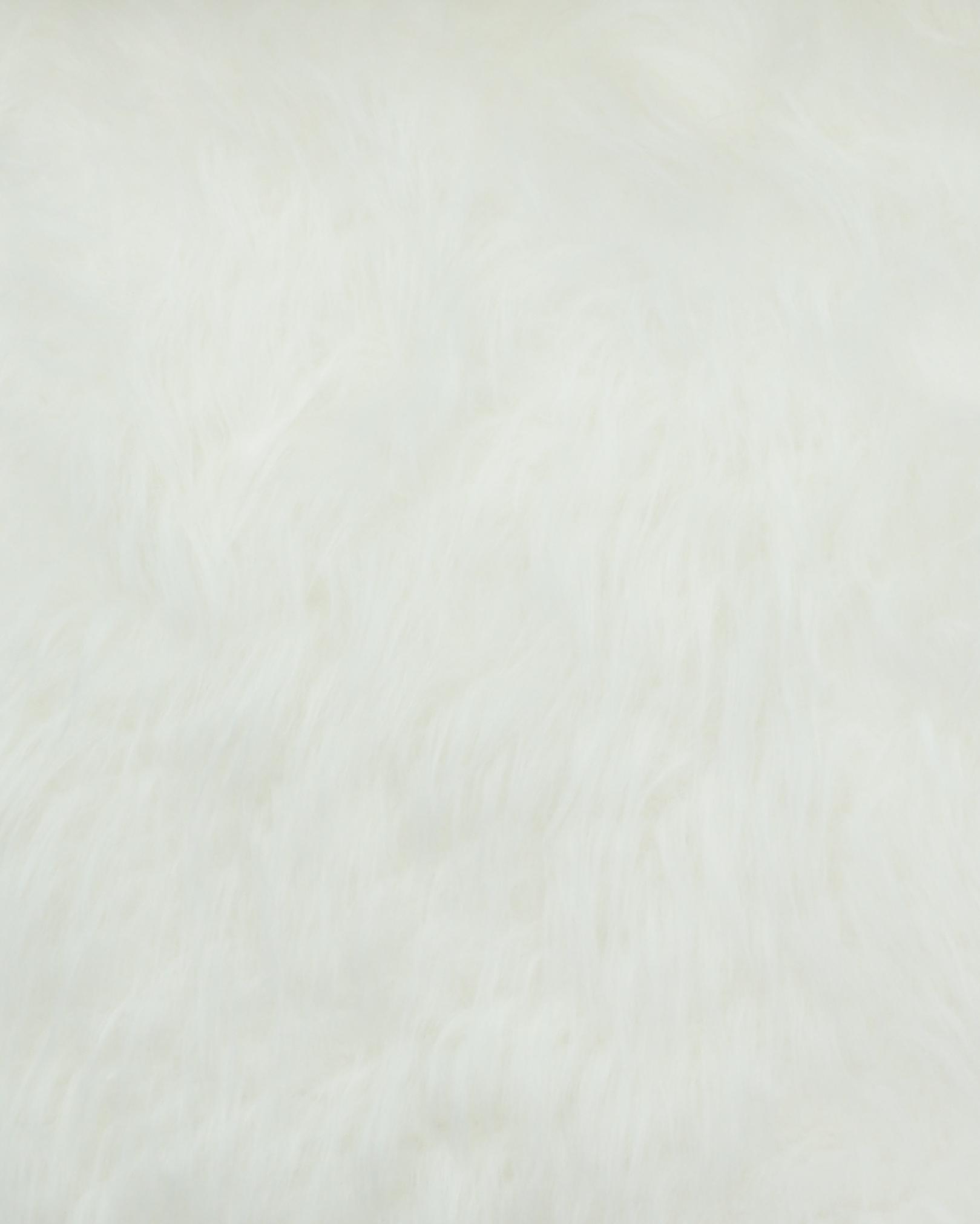 Imiteret pels - Langhåret hvid - 30% Polyester, 70% Polyacryl