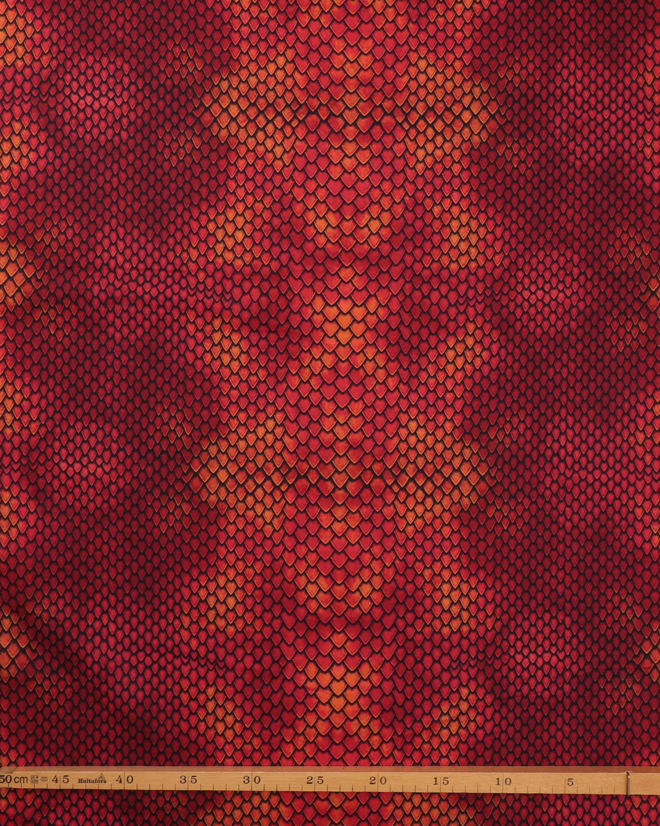 Skælmønster i røde og orangerøde nuancer - Patchwork 4 Skælmønster i røde og orangerøde nuancer - Patchwork - Billede 2