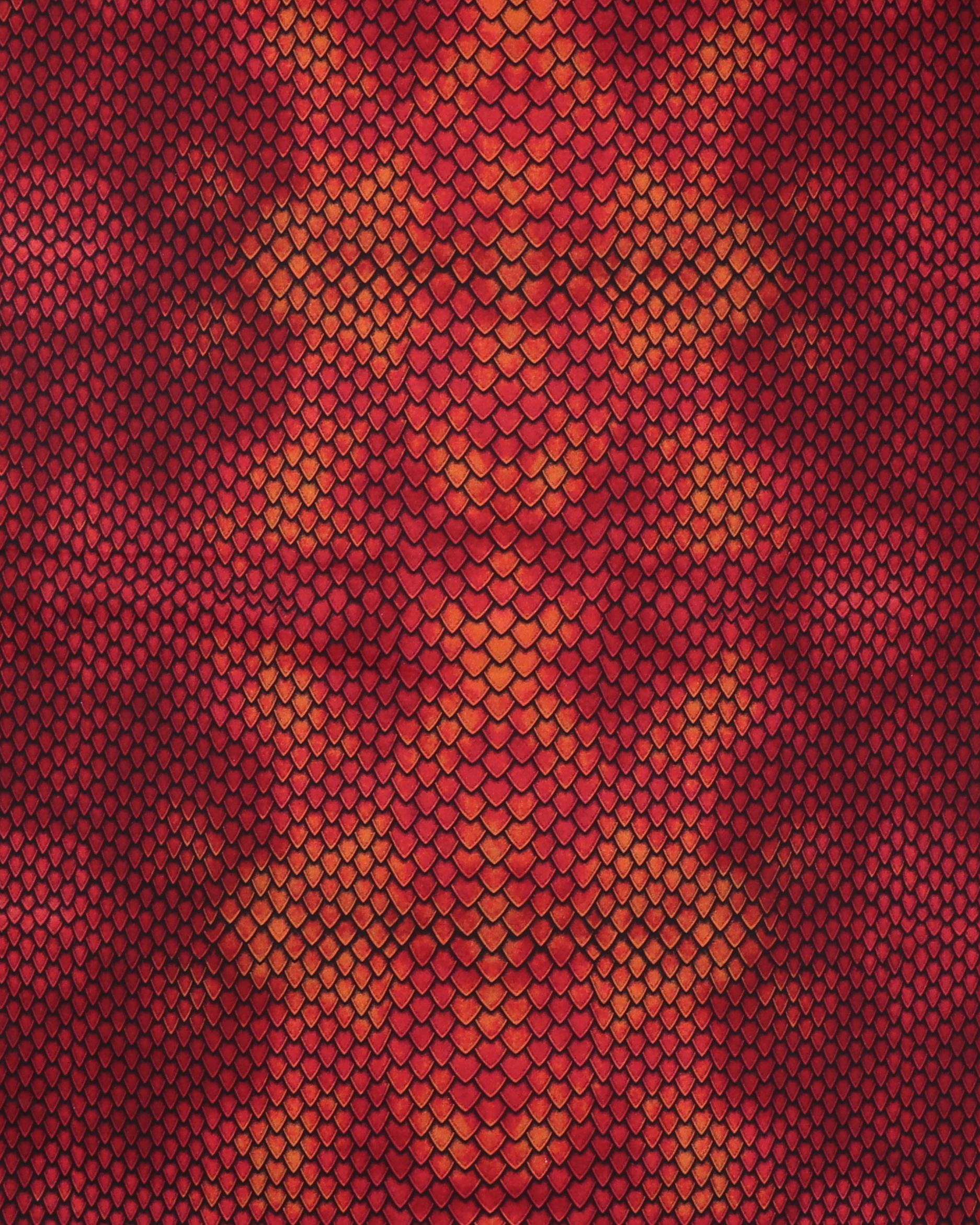 Skælmønster i røde og orangerøde nuancer - Patchwork - 100% Bomuld