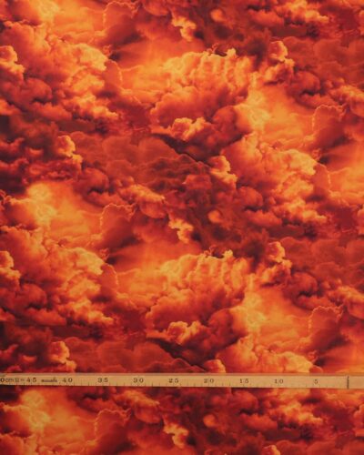 Alternative view of Skyer i røde, gule og orangerøde nuancer - Patchwork