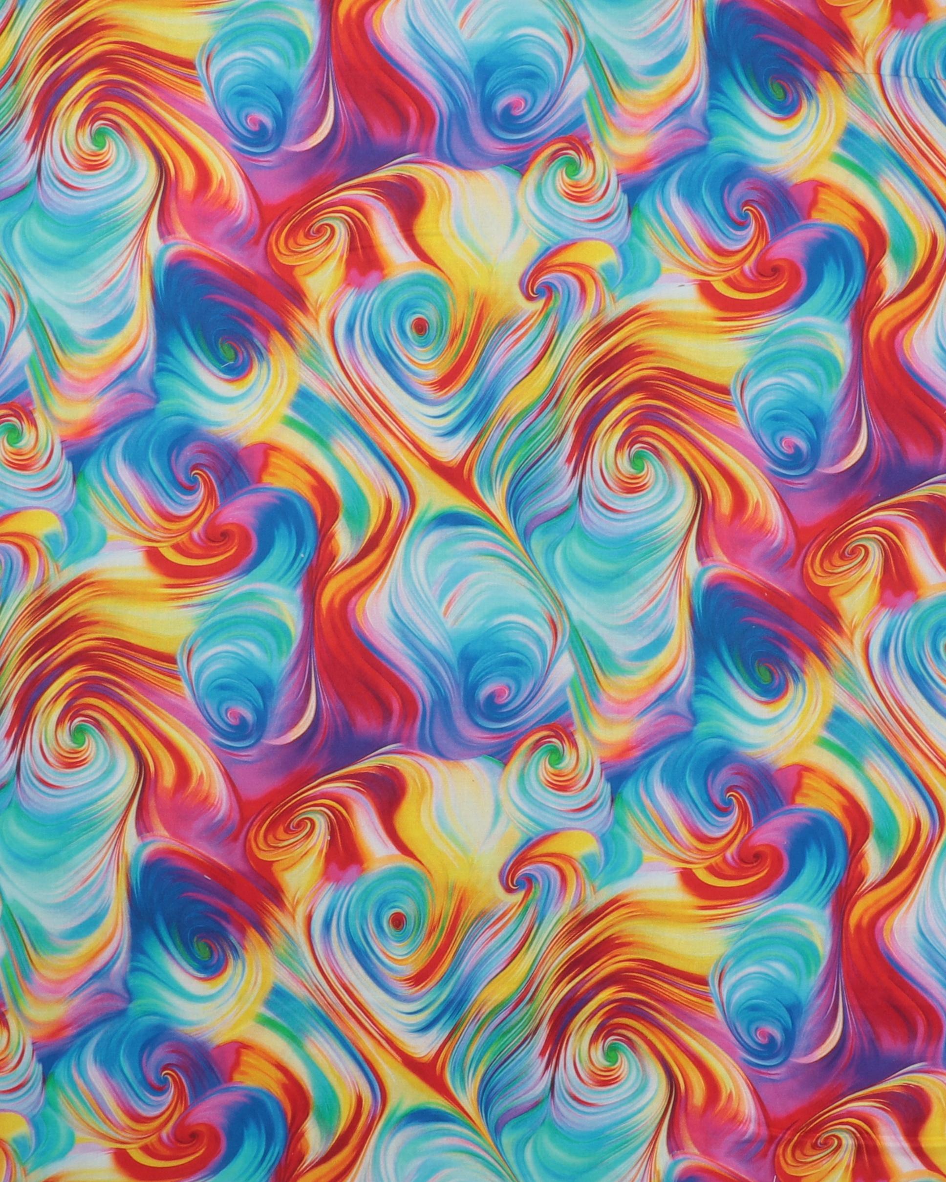 Multifarvet organisk mønster - Patchwork - 100% Bomuld