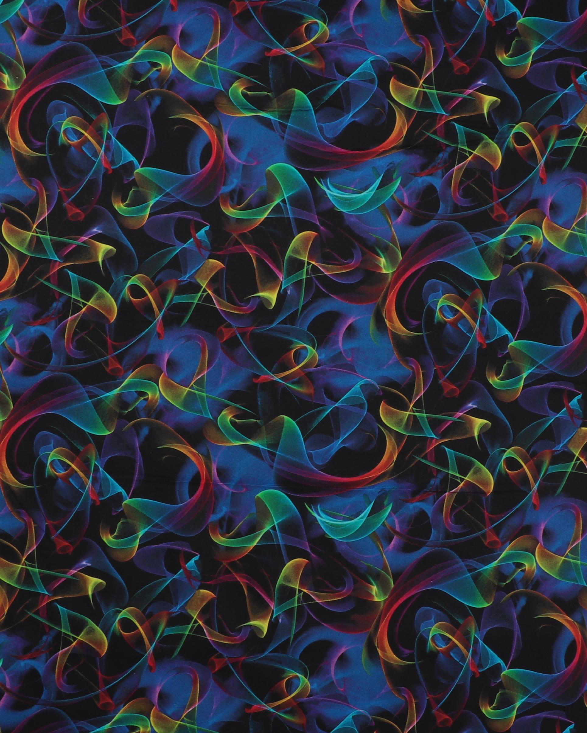 Mønster på sort - Patchwork - 100% Bomuld