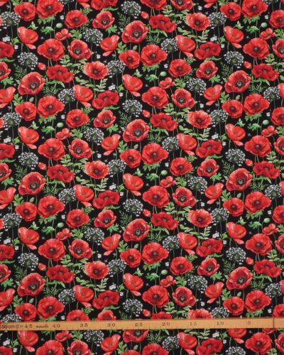 Alternative view of Valmuer på sort - Patchwork