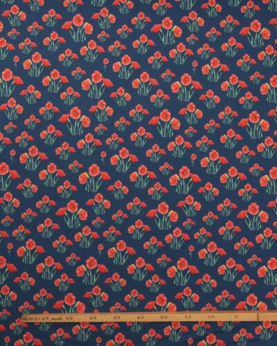 Alternative view of Valmuer på blå bund - Jersey