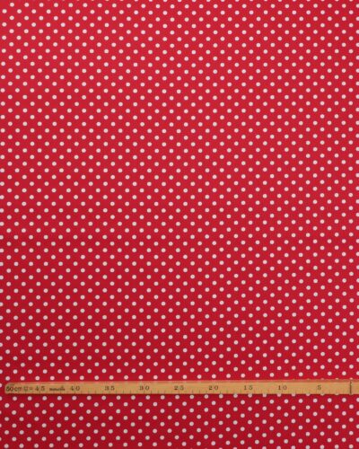 Alternative view of Rød med hvide prikker - Bomuld