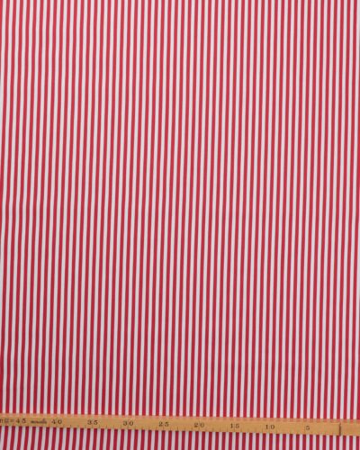 Alternative view of Striber i rød og hvid - Bomuld