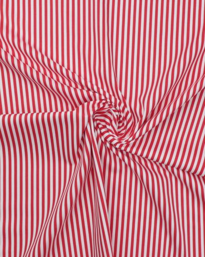 Striber i rød og hvid - Bomuld