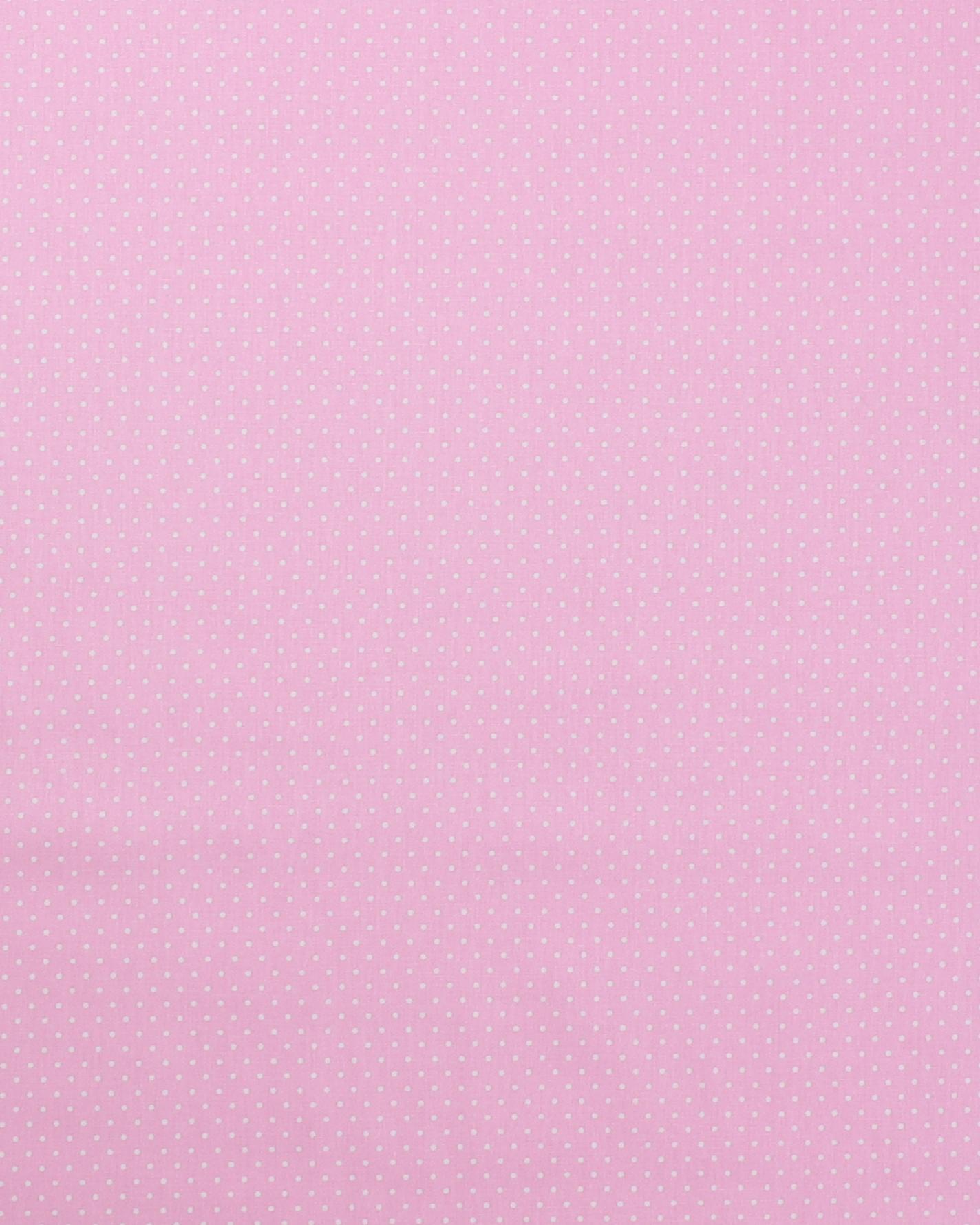 Lyserød med lille hvid prik - Bomuld - 100% Bomuld