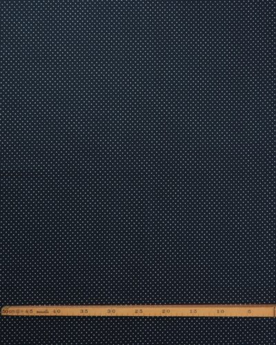 Mørkeblå med lille hvid prik - Bomuld