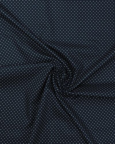 Mørkeblå med lille hvid prik - Bomuld