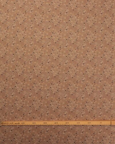 Alternative view of Brun m. bikubemønster, bier, blomster - Patchwork