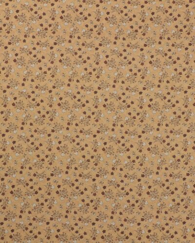 Lys brun m. små blomsterbuketter - Patchwork