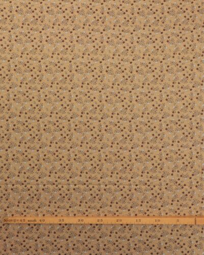 Alternative view of Lys brun m. små blomsterbuketter - Patchwork