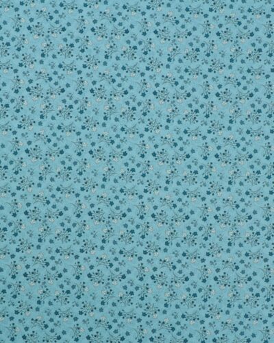 Lys blå m. små blomsterbuketter - Patchwork