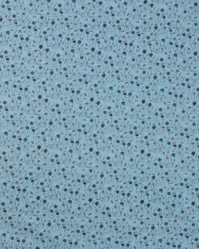 Blå m. små blomster og bier - Patchwork