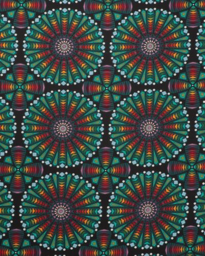 Cirkelmønster på sort bund - Patchwork