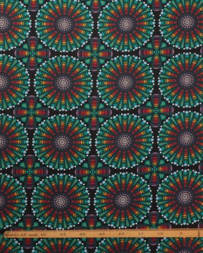 Alternative view of Cirkelmønster på sort bund - Patchwork