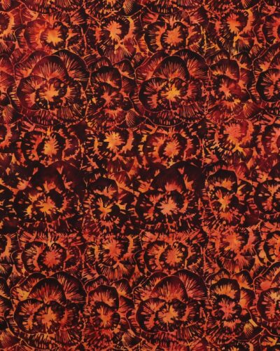 Rødbrune blomster på orange - Bali