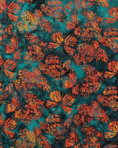 Orangerøde sommerfugle på petrolgrøn - Bali