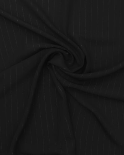 Sort med smal glimmerstribe i sort - Chiffon, polyester