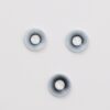 2-huls, blank hvid/sort/grå - ca. 16 mm