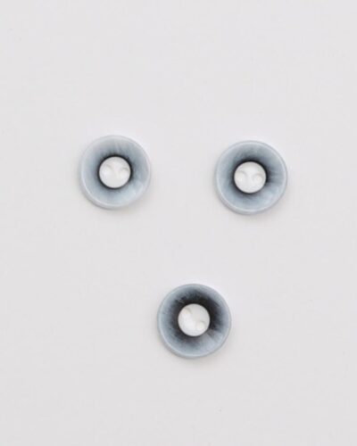 2-huls, blank hvid/sort/grå - ca. 16 mm