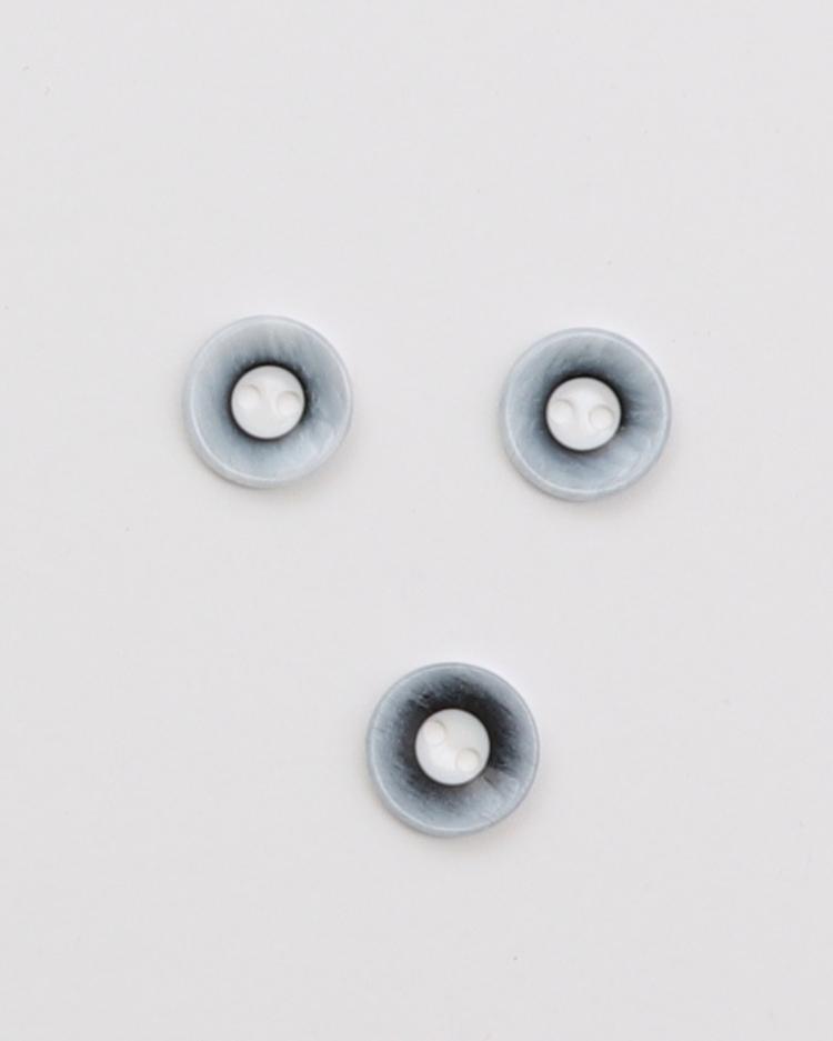 2-huls, blank hvid/sort/grå - ca. 16 mm