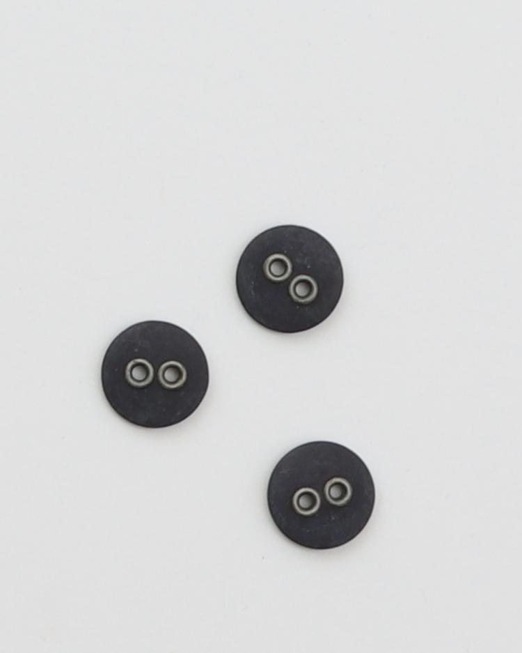 2-huls, sort m. metalhul - ca. 15 mm