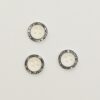 4-huls, offwhite m. perlemor i kanten - ca. 16 mm