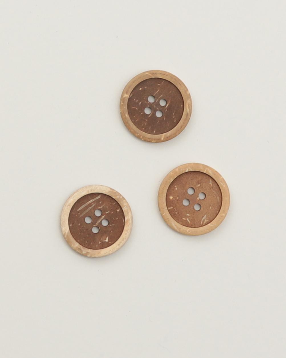 4-huls lys meleret - 25 mm kokosknap