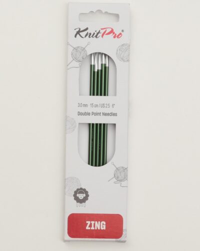 KnitPro Zing strømpepinde 15 cm - 3,0