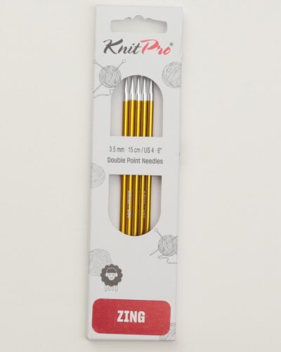 KnitPro Zing strømpepinde 15 cm - 3,5
