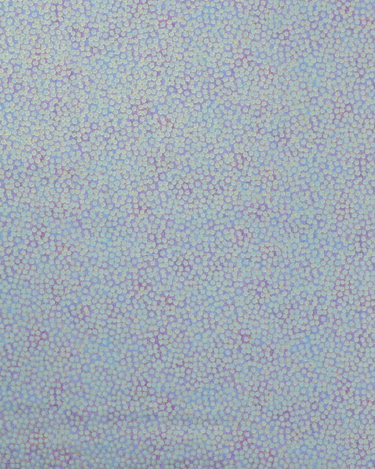 Meleret med bobler - Patchwork - Lilla/lyseblå - 100% Bomuld