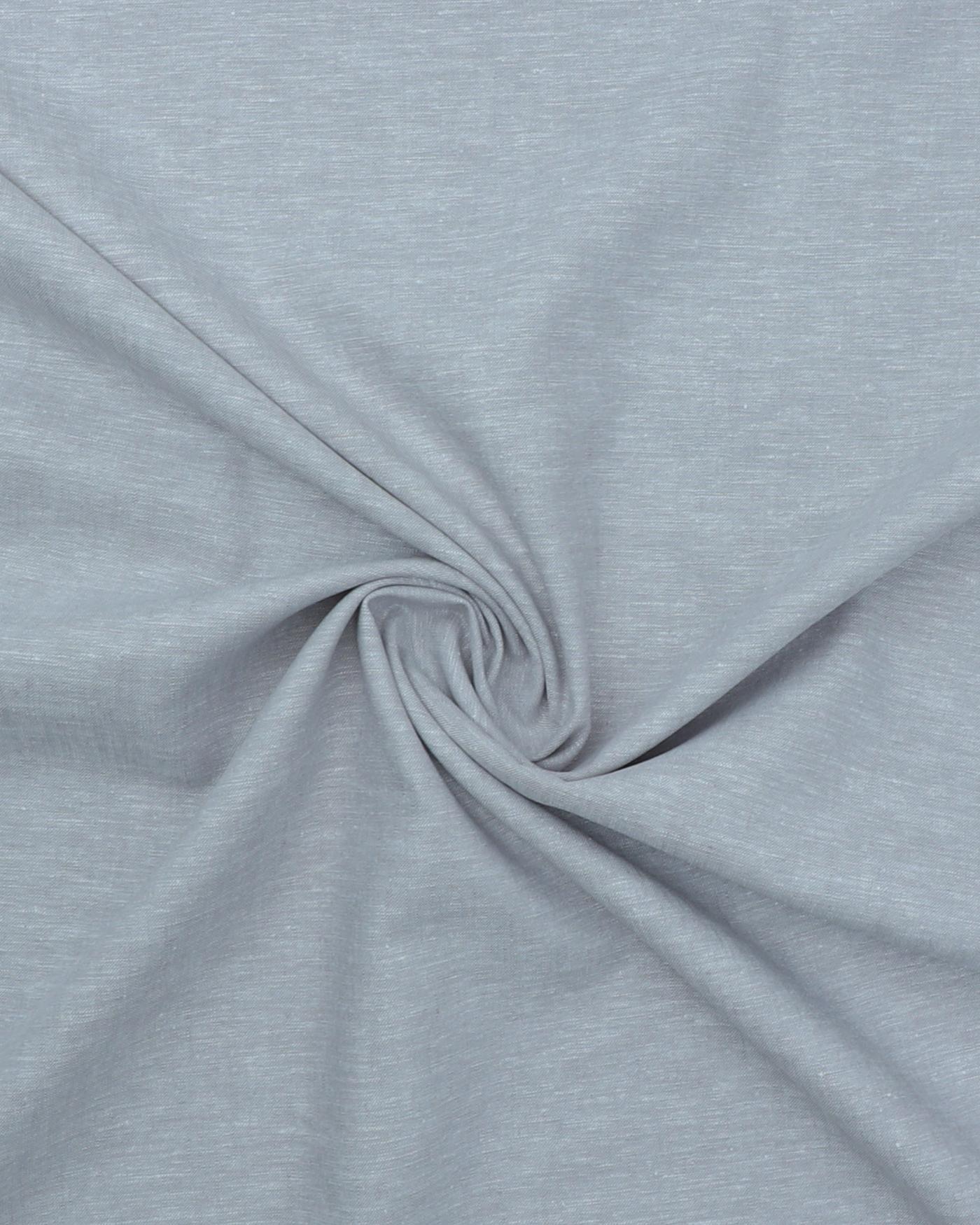 Meleret hør/bomuld - Lysegrå - 45% Bomuld, 55% Hør