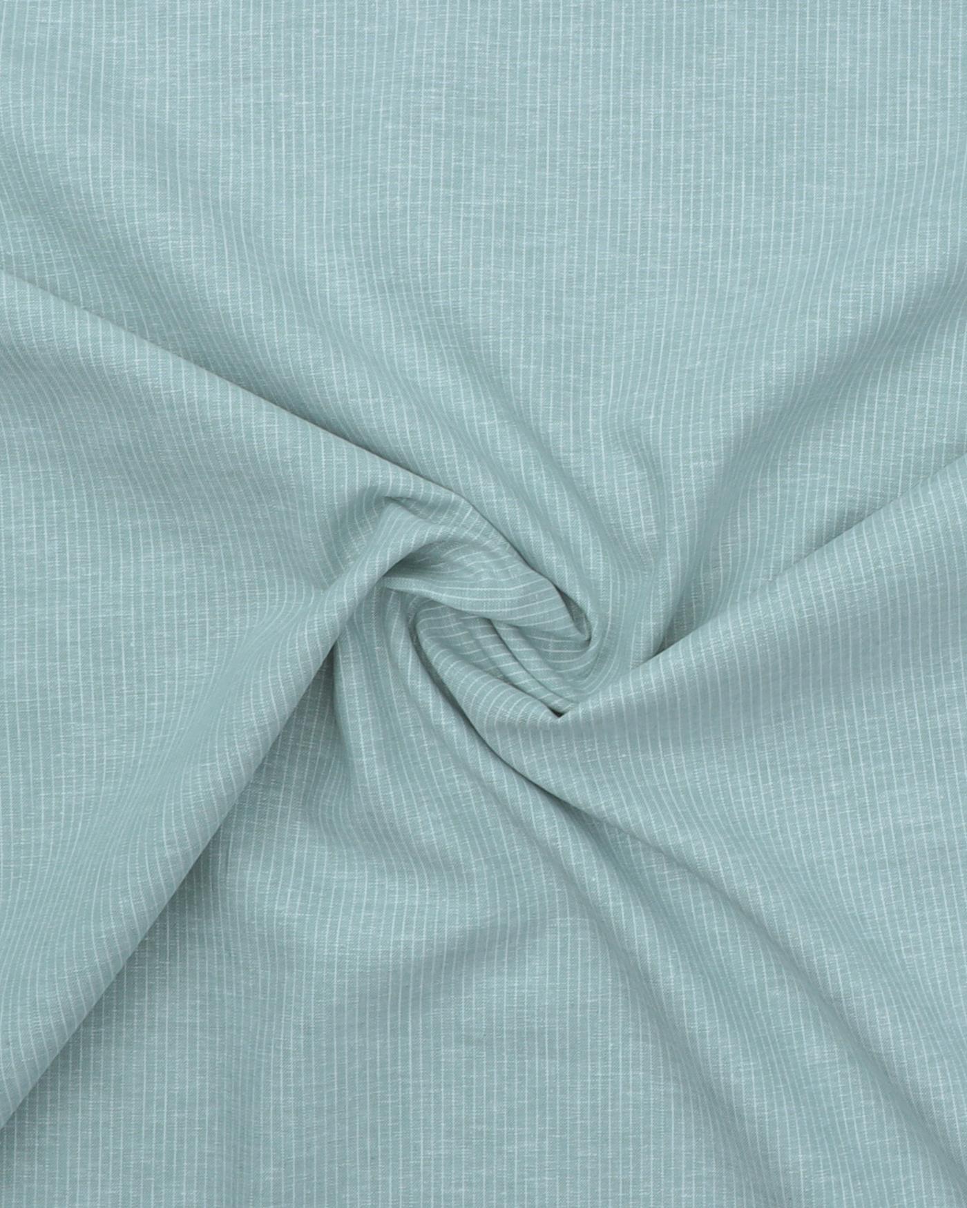 Meleret med hvid stribe - Hør/bomuld - Lysegrøn m. striber - 45% Bomuld, 55% Hør