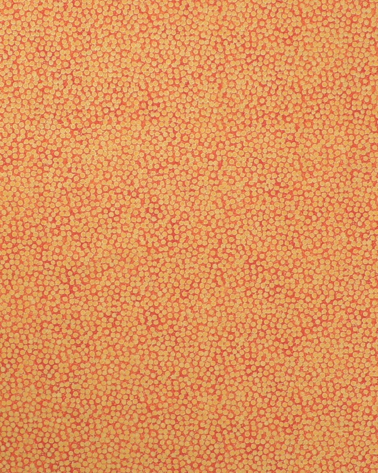 Meleret med bobler - Patchwork - Orange/gul - 100% Bomuld