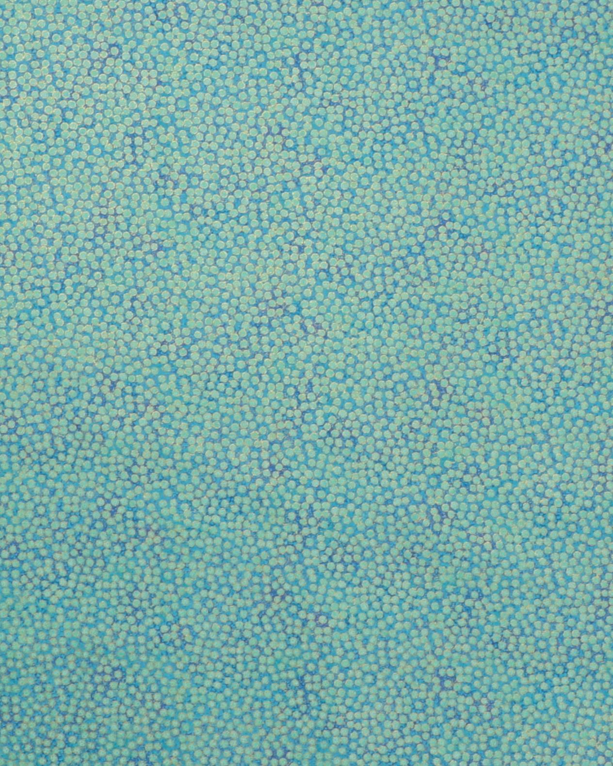 Meleret med bobler - Patchwork - Turkisblå//lysegrøn - 100% Bomuld