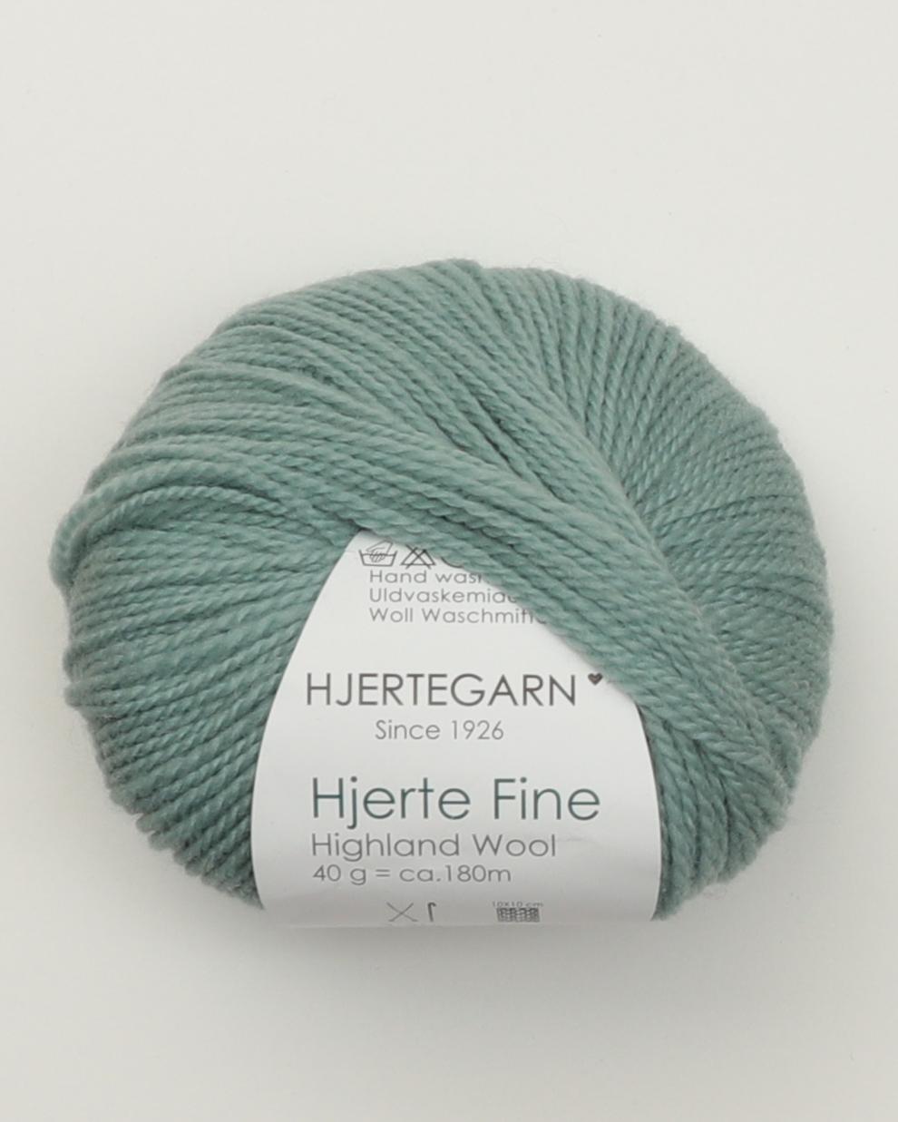 Hjerte Fine, Highland Fine Wool fra Hjertegarn i mange farver - 5106 Mintgrøn - 100% Fine Highland Wool