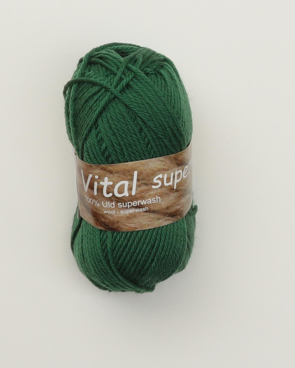 Vital fra Hjertegarn i mange farver - Superwash - 5511 Grøn - 100% Uld