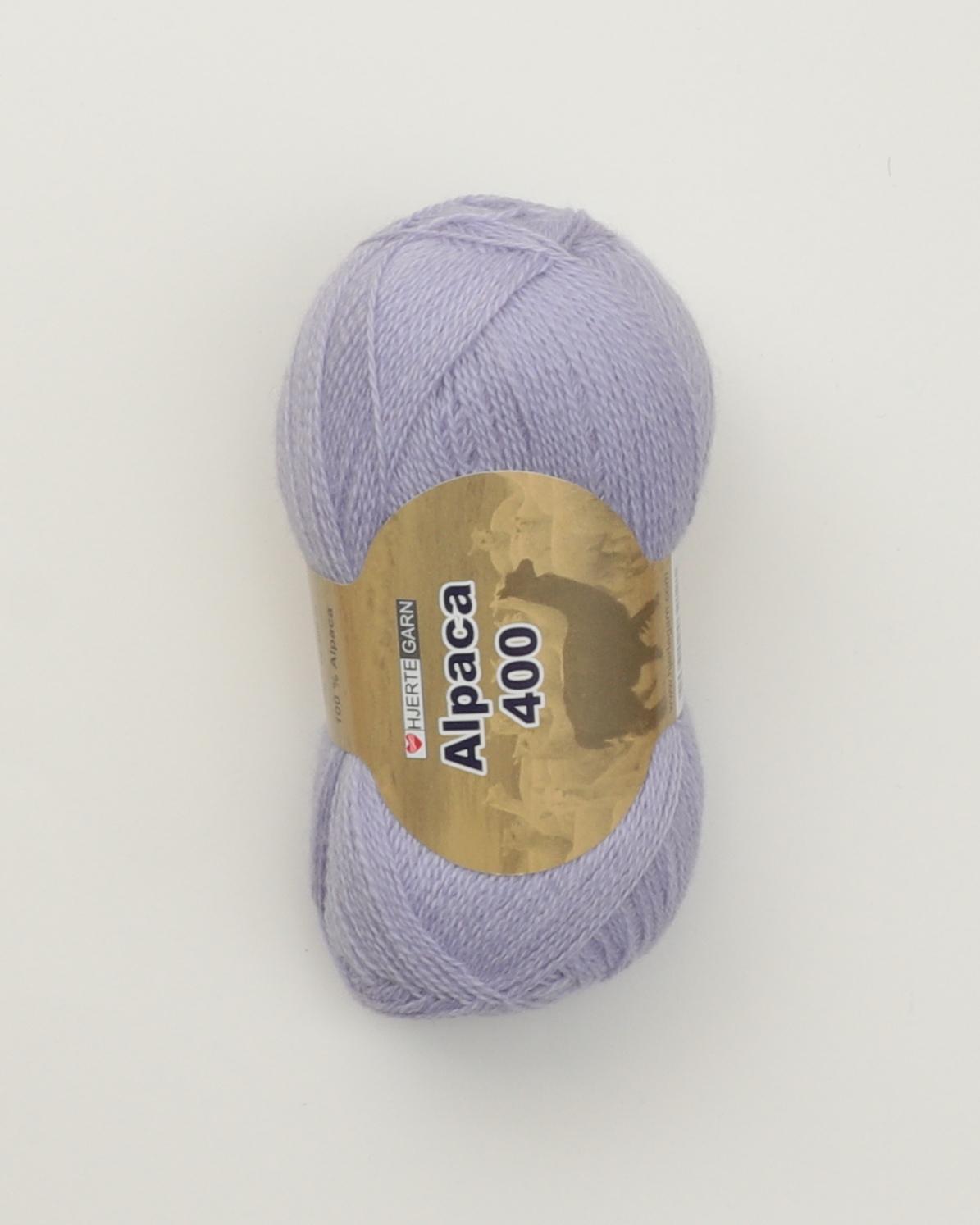 Alpaca 400 fra Hjertegarn i flere farver - 6116 Lyselilla - 100% Alpaka