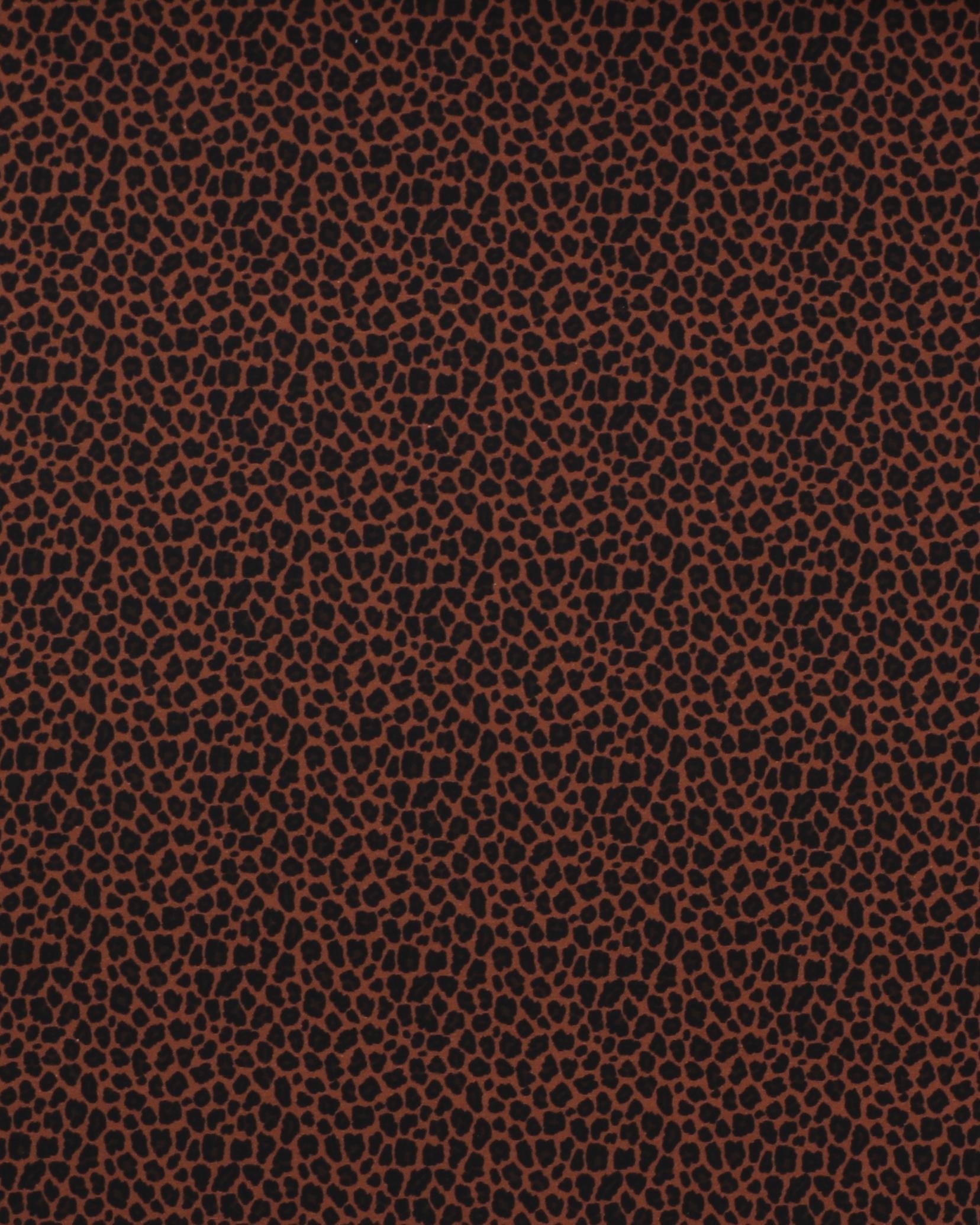 Småt dyreprint på brun - Jersey - 95% Bomuld, 5% Elastan