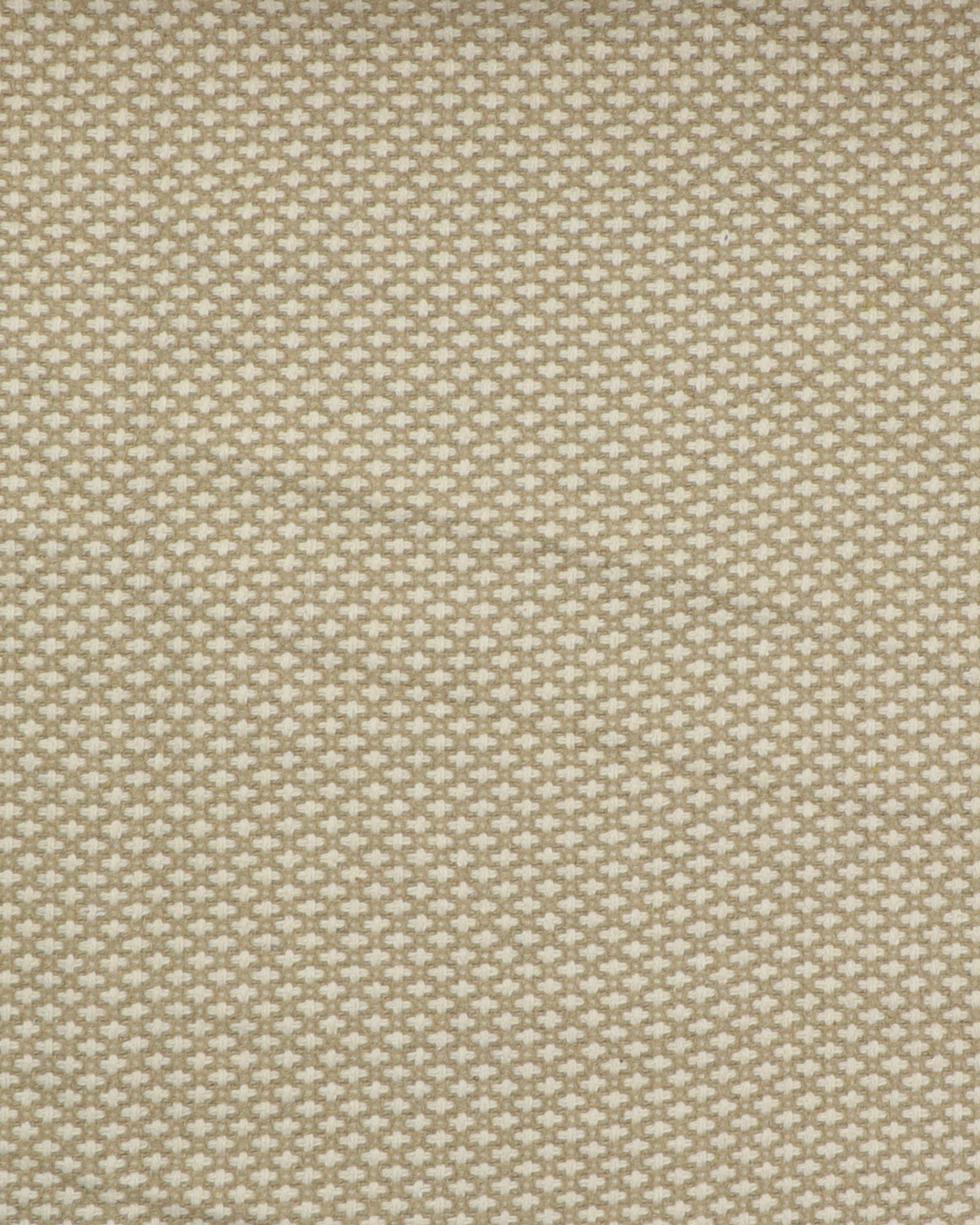 Khakifarvet med offwhite mønster - Uld/polyester - _Polyester, _Uld