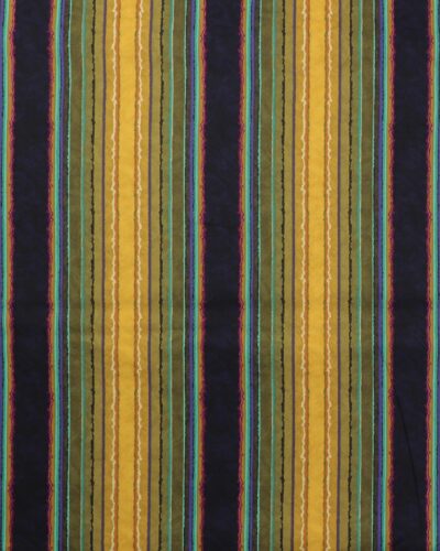 Striber i mosgrønne farver, sennep, aubergine - Patchwork