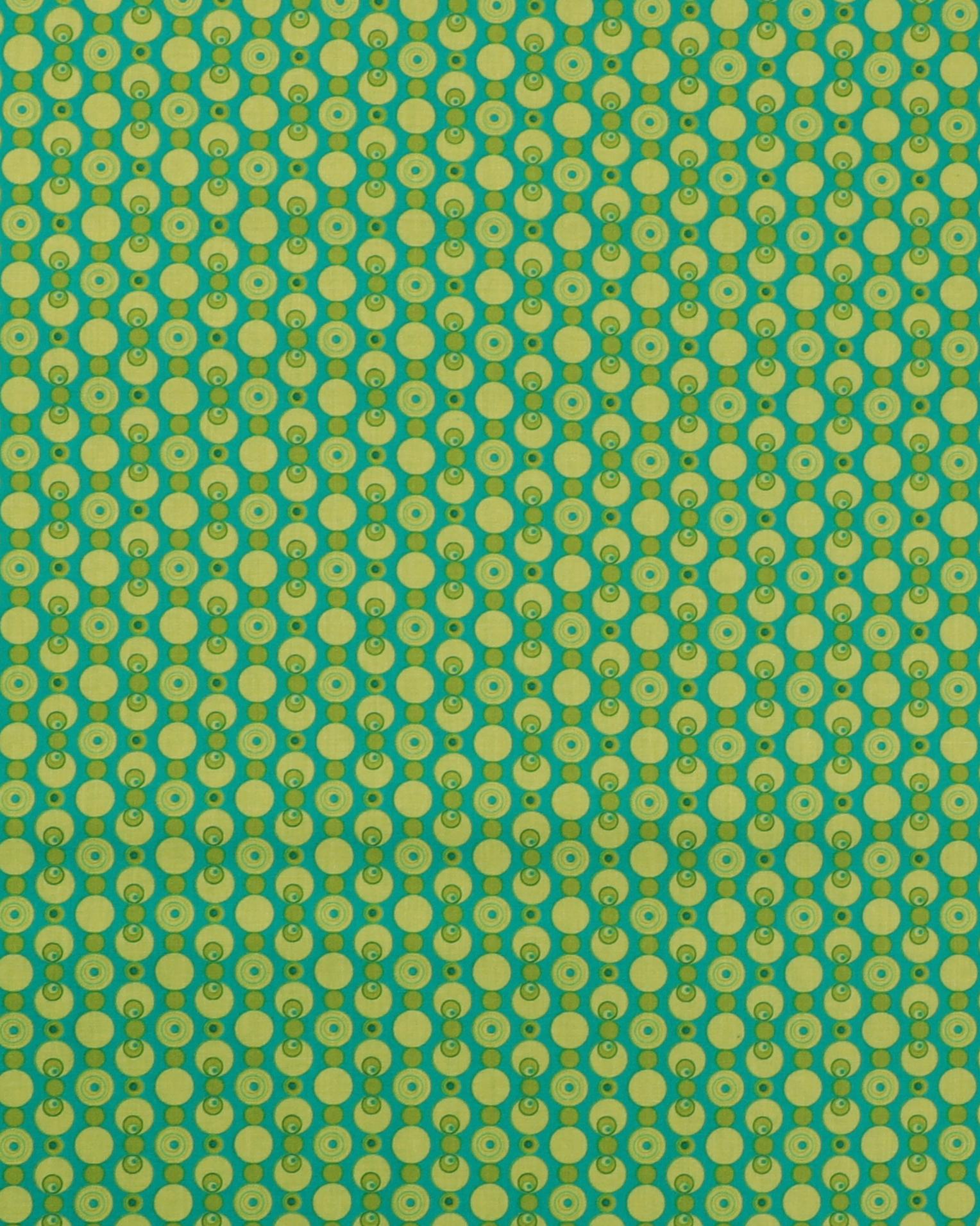 Lysegrønne små cirkler - Patchwork - 100% Bomuld