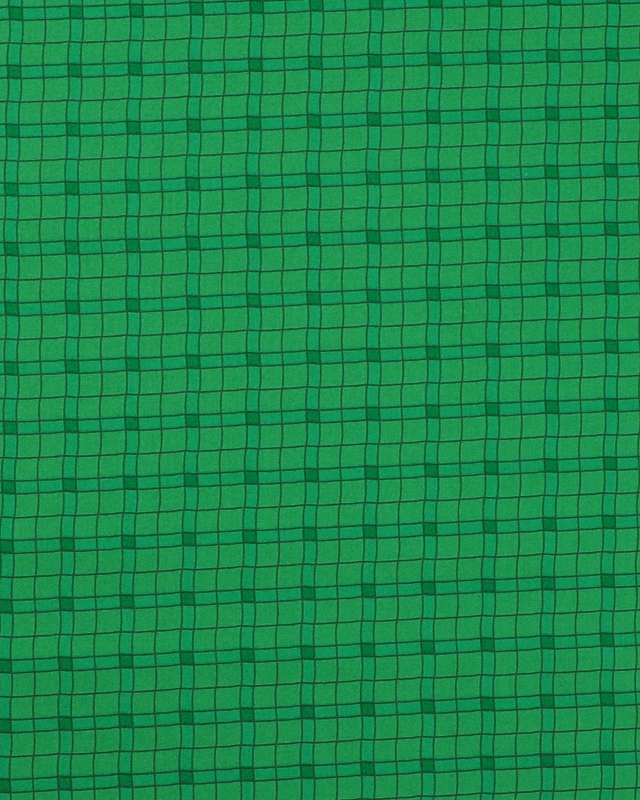 Grøn med ternet mønster - Patchwork - 100% Bomuld