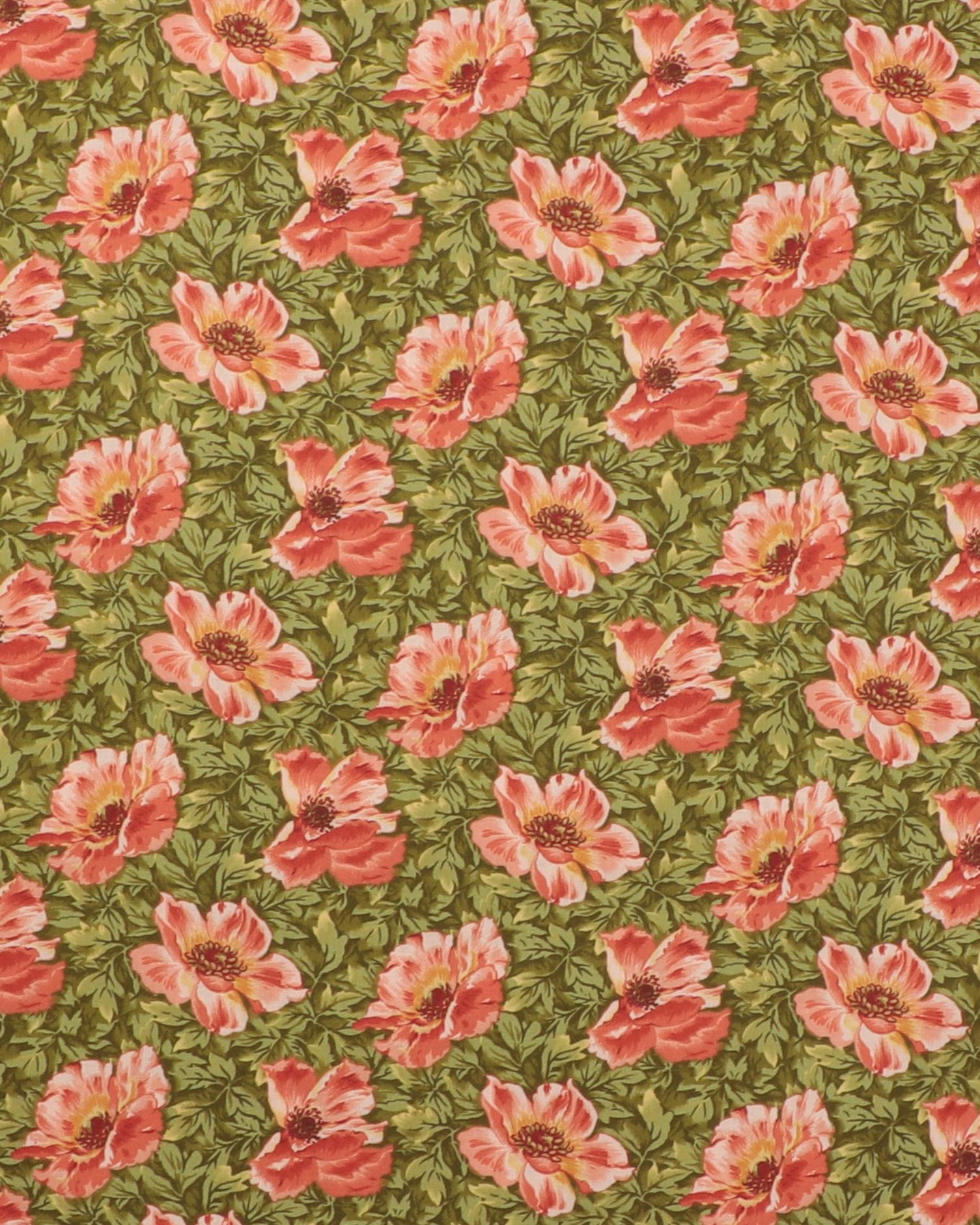 Blomster i gammelrosa - Patchwork - 100% Bomuld