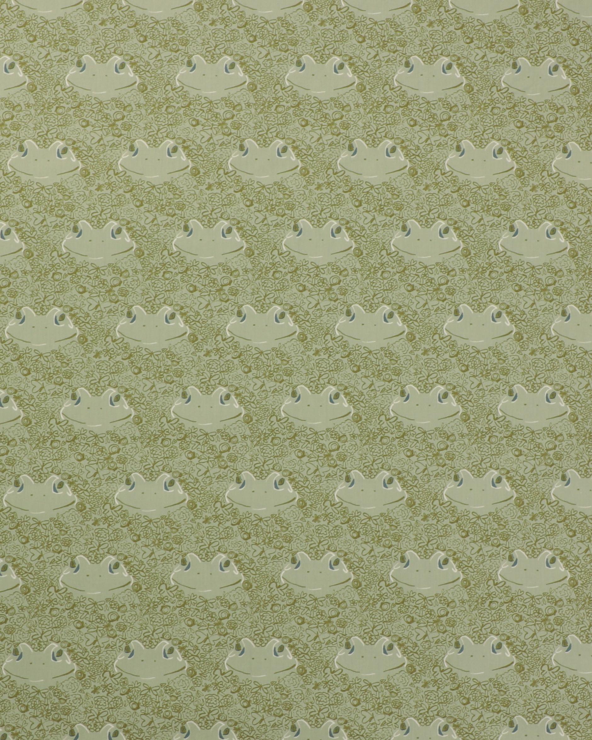 Støvet lysegrønne frøer - Patchwork - 100% Bomuld