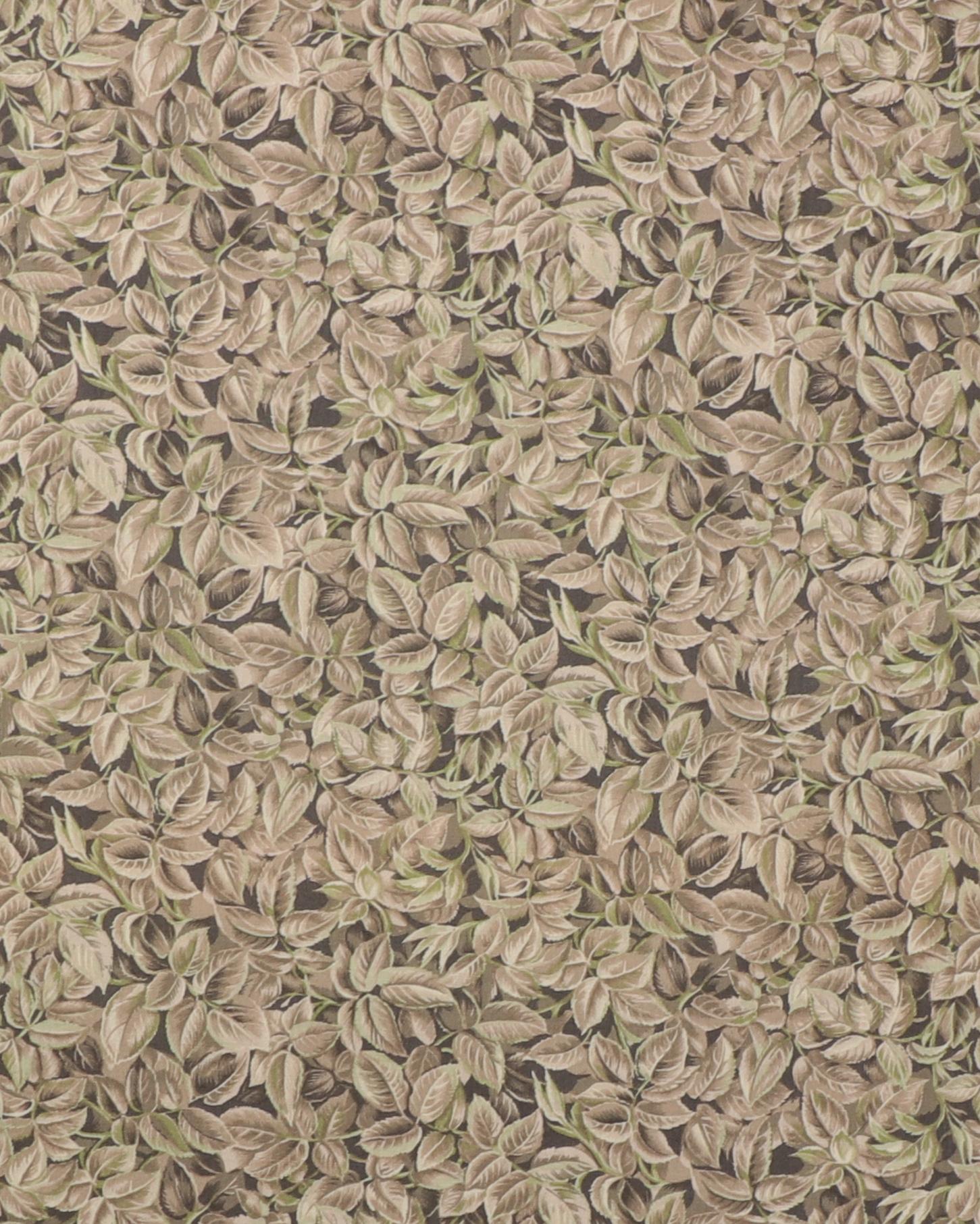 Blade i grønbrune og beige nuancer - Patchwork - 100% Bomuld