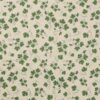 Cremefarvet bund med grønne blade - Patchwork